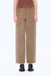 BAYEAS MID RISE RELAX STRAIGHT PANTS IN LEOPARD