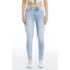 Bayeas High Waist Slim Straight Leg Jeans In Blue