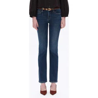 Bayeas Mid Rise Slim Straight Leg Jeans In Blue