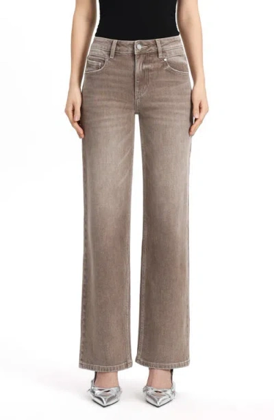 Bayeas Mid Rise Straight Leg Jeans In Brown