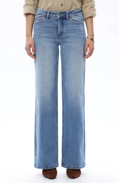 Bayeas Mid Rise Wide Leg Jeans In Black