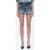 Bayeas Nova Raw Hem Mid Rise Denim Shorts