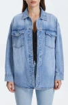 Bayeas Oversize Denim Shirt Jacket In Blue
