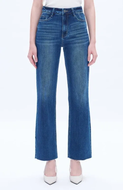 BAYEAS BAYEAS RAW HEM HIGH WAIST WIDE LEG JEANS