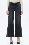 Bayeas Raw Hem Mid Rise Wide Leg Jeans In Gray