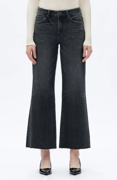 Bayeas Raw Hem Mid Rise Wide Leg Jeans In Gray