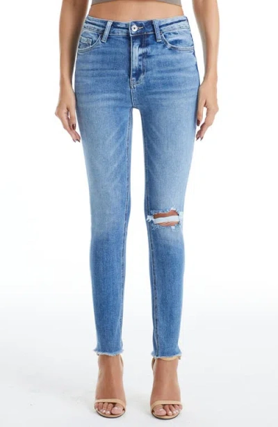 Bayeas Ripped High Waist Ankle Skinny Jeans