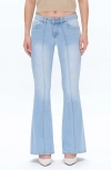 Bayeas Seamed High Waist Flare Jeans In Blue