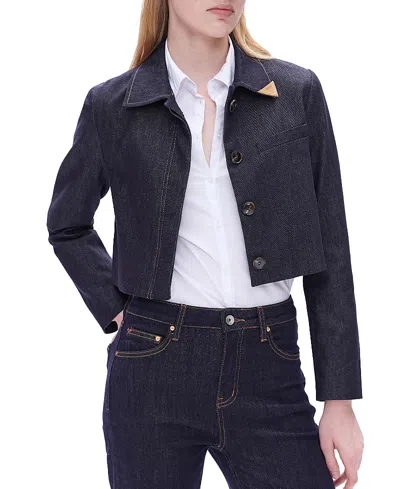 Bayeas Short Business Blazer Stretch Comfortable Wear In Rinse Wash In Blue