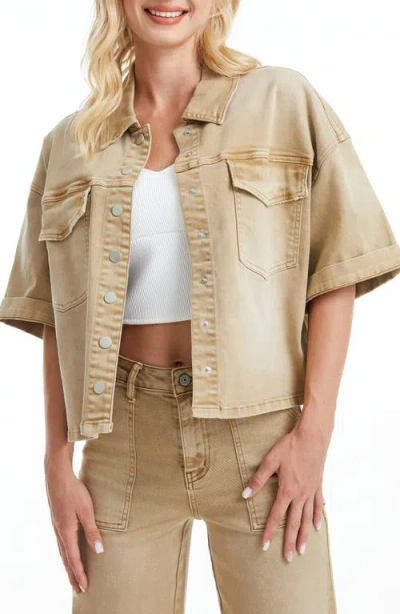Bayeas Short Sleeve Oversize Denim Jacket