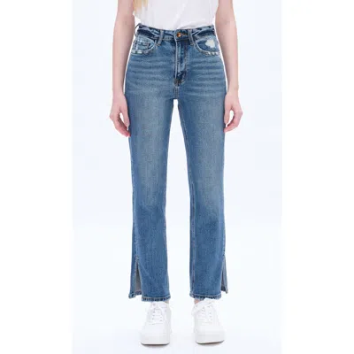 Bayeas Split Hem Straight Leg Jeans