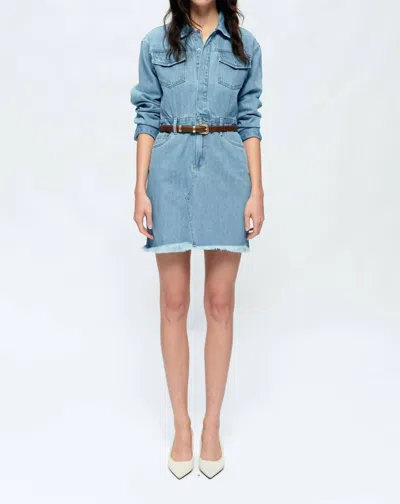 Bayeas Theresa Denim Shirt Dress In Light Blue
