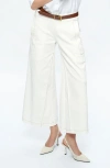 Bayeas Timothy Low Rise Ankle Wide Leg Jeans In Cream