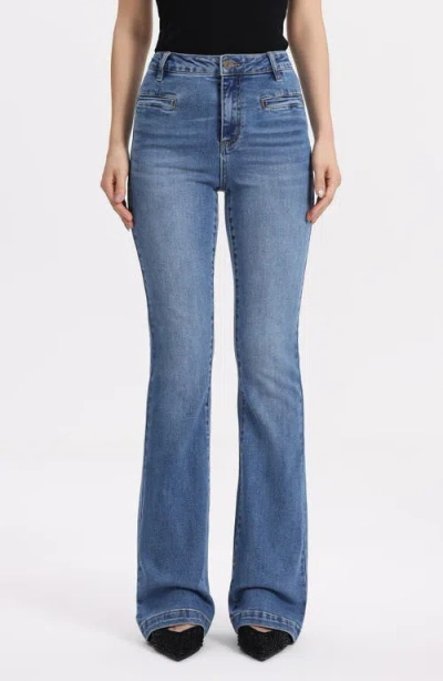 Bayeas Welt Pocket High Waist Bootcut Jeans In Blue