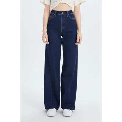 Bayeas Women's Beth High Rise Wide Leg Jeans In Deep Water