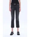Bayeas Women's Elaine High Rise Crop Flare Jeans In Black Ice