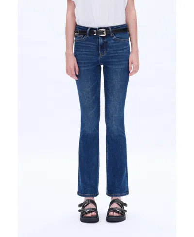 Bayeas Women's High Rise Bootcut Jeans In Deep Sea
