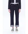 Bayeas Women's High Rise Straight Jeans In Rinse