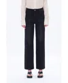 Bayeas Seamed High Waist Wide Leg Jeans In Black
