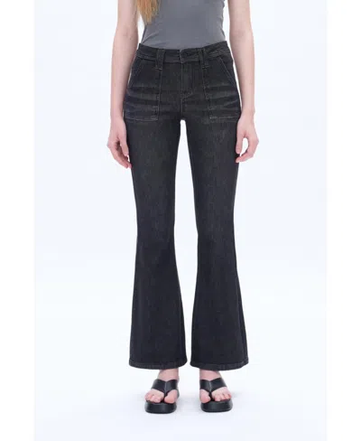 Bayeas Women's Jess Mid Rise Flare Jeans In Black