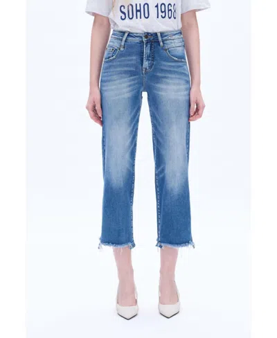Bayeas Women's Mary High Rise Straight Cropped Jeans In Virgo