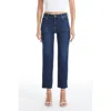 BAYEAS WOMEN'S MID RISE STRAIGHT JEANS RAW EDGE