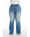 Bayeas Plus Size Super High Rise Bootcut Jeans In Retro