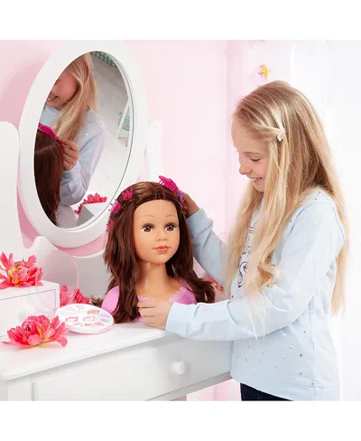 Bayer Design Charlene Super Model Make Up Head, Brunette With Make-up And Stickers, Ages 3+ In Multi
