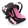 Bayer Design Deluxe Car Seat With Black & Pink Hearts Toy Playset In Transparent