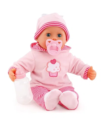Bayer Design First Words Cupcake Doll 24 Sounds With Pacifier & Bottle, Ages 1+ In Pink