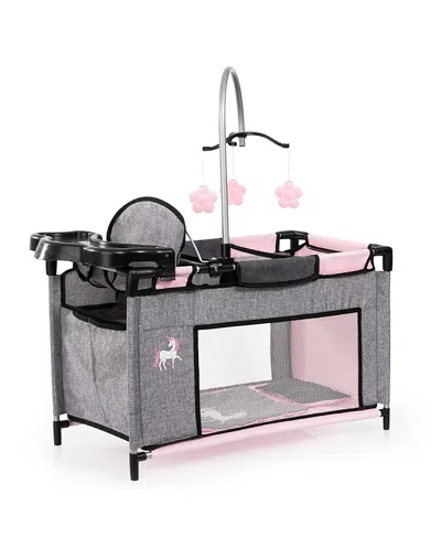Bayer Design Multibed Playpen For Dolls Up To 18 Inch, Ages 3+ In Gray