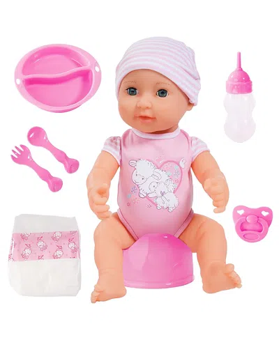 Bayer Design Piccolina Newborn Baby Doll - Ages 18mo+ In Pink