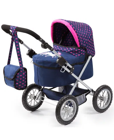 Bayer Design Trendy Pram For Dolls Up To 18 Inches, Ages 3+ In Blue