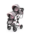 Bayer Twin Baby Doll Neo Pram In Gray