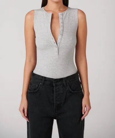 Bayse Aurora Bodysuit In Grey Marle