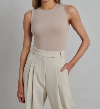 Bayse Layla Sleeveless Bodysuit In Biscotti