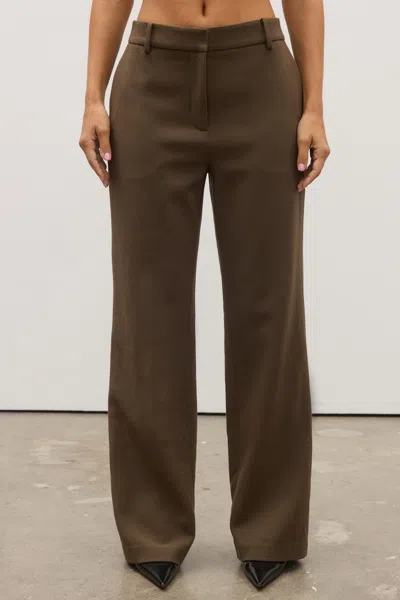 Bayse Martine Straight Leg Pant In Brown