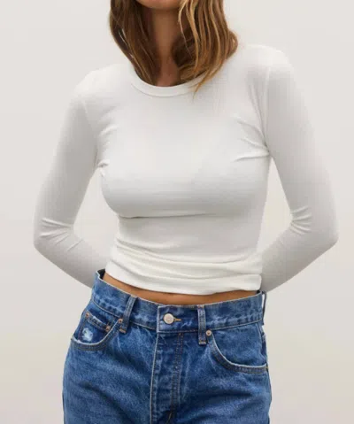 Bayse Nyla Long Sleeve Top In White