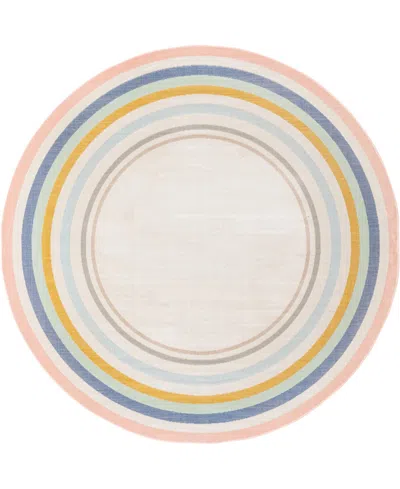 Bayshore Home Chapman Guyana 7' X 7' Round Area Rug In Ivory