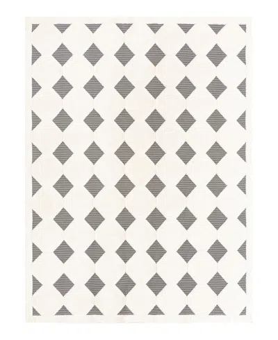 Bayshore Home Textured Tones Diamonds 9'x12' Area Rug In Black