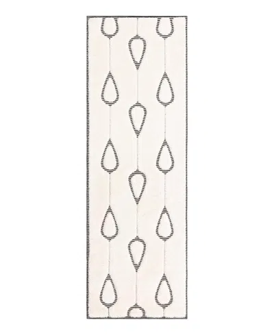 Bayshore Home Textured Tones Drops 2'7"x8' Runner Area Rug In Ivory