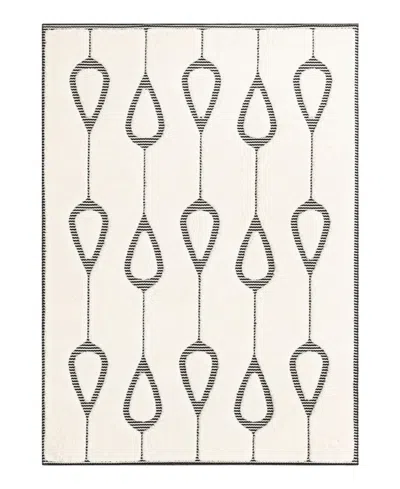 Bayshore Home Textured Tones Drops 5'1"x7'1" Area Rug In Ivory