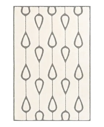 Bayshore Home Textured Tones Drops 5'3"x8' Area Rug In Ivory