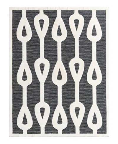 Bayshore Home Textured Tones Drops 7'10"x10' Area Rug In Gray
