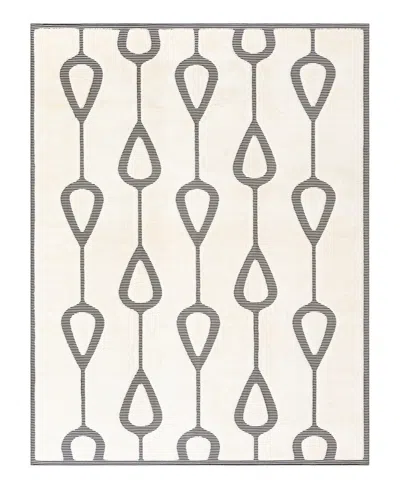 Bayshore Home Textured Tones Drops 9'x12' Area Rug In Ivory