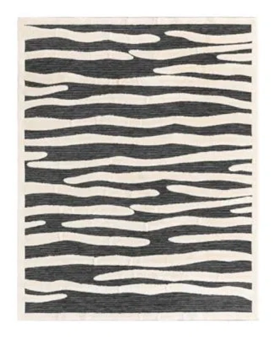 Bayshore Home Textured Tones Lines Rug Collection In Gray