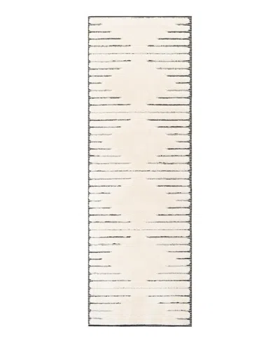 Bayshore Home Textured Tones Strings 2'7"x8' Runner Area Rug In Ivory