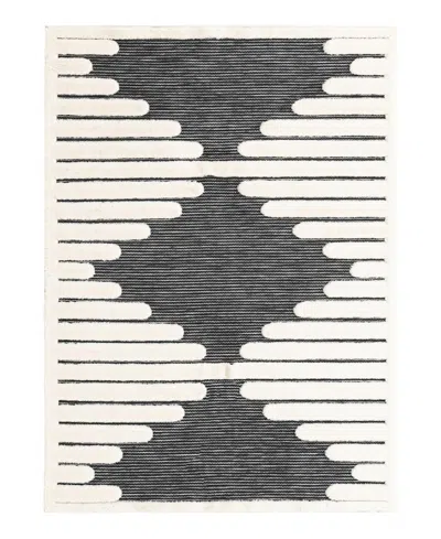 Bayshore Home Textured Tones Strings 5'1"x7'1" Area Rug In Gray