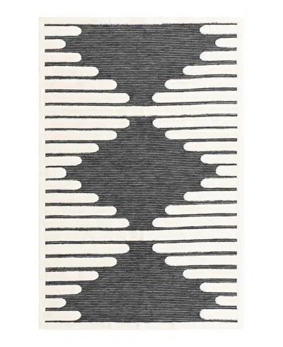 Bayshore Home Textured Tones Strings 5'3"x8' Area Rug In Gray