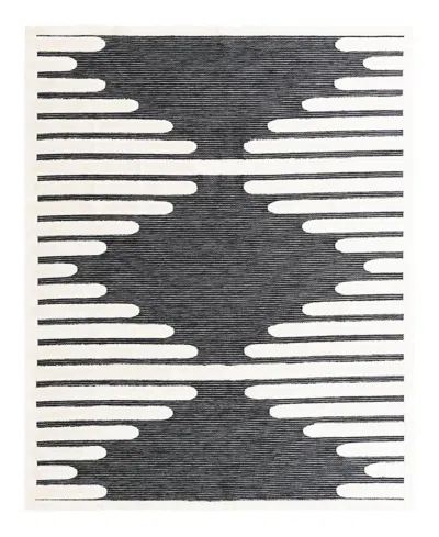 Bayshore Home Textured Tones Strings 7'10"x10' Area Rug In Gray
